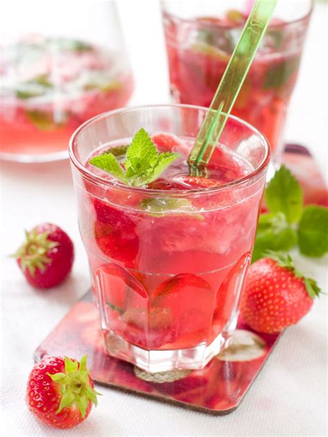 Recette Bio Cocktail De Fraises Bio Saveur Mojito Sans Alcool