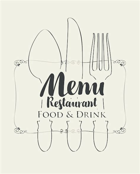 Menu De Capa Para Restaurante Vetor Premium