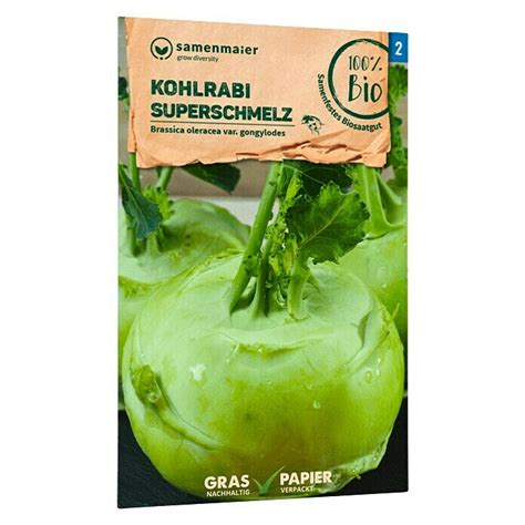 samenmaier Gemüsesamen Bio Kohlrabi Superschmelz Brassica oleracea