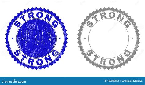 Grunge Strong Textured Stamp Seals Stock Vector Illustration Of