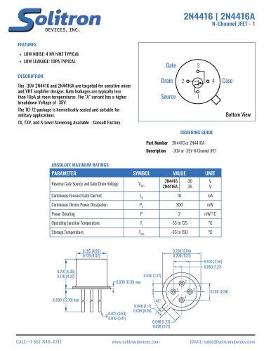 Sd Solitron Devices Pdf Catalogs Technical Documentation