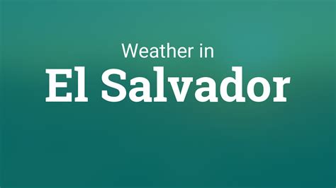 Weather in El Salvador