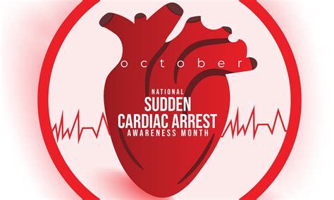 National Sudden Cardiac Arrest Awareness Month Background Banner