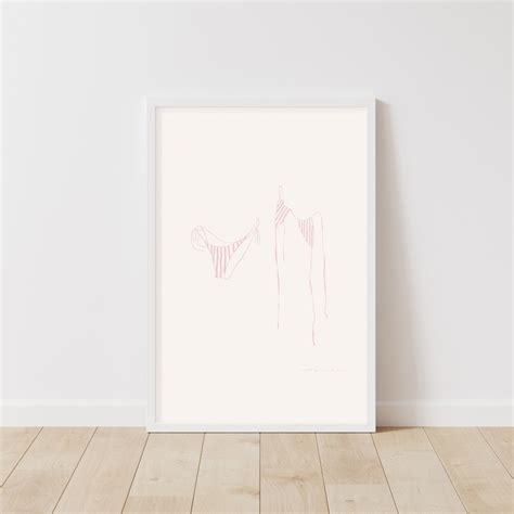 Skinny Dip Stripe Pink Stripe Bikini Line Drawing Line Drawing Art