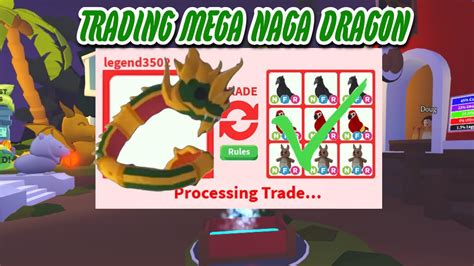 Trading Mega Naga Dragon In Adopt Me Youtube