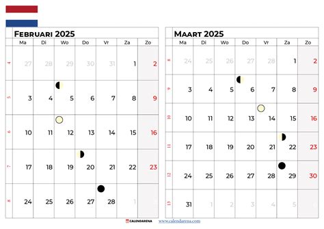 Kalender Februari Nederland Met Weeknummers