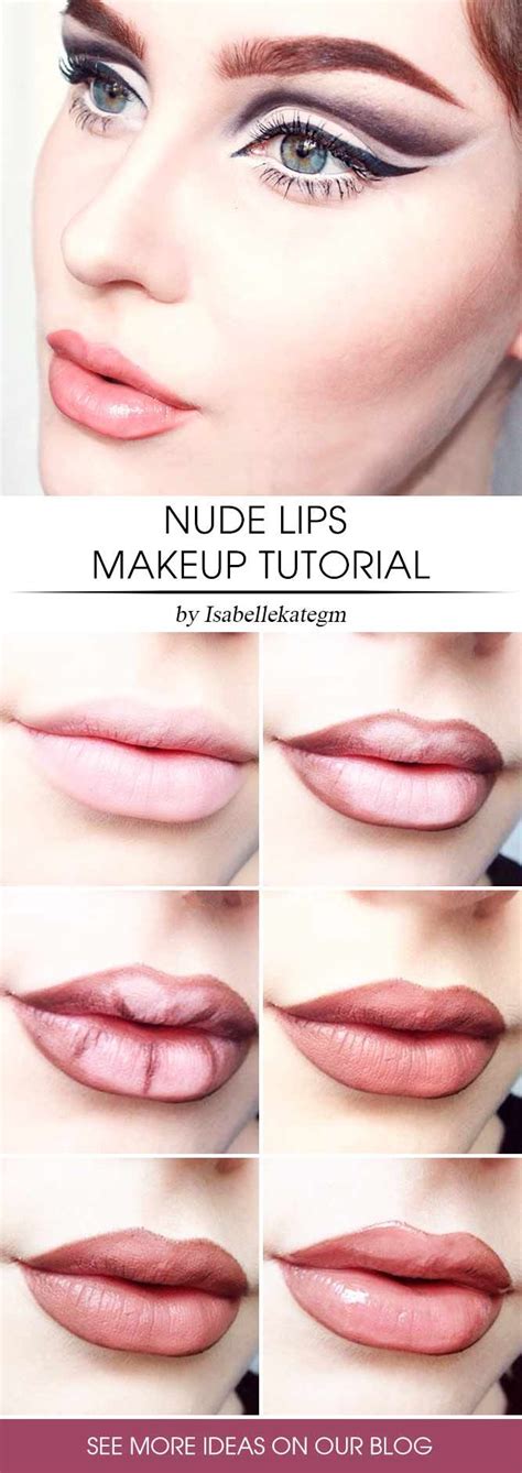 Top Nude Makeup Tutorials For You Nude Makeup Nude Lip Makeup Lip