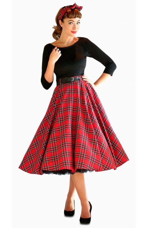 Bonny Skirt Royal Stewart Tartan Vintage 50s Style Outfits 50s Pin Up Outfits Outfits Mujer