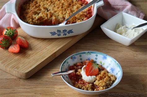 Aardbeien Rabarber Crumble Ik Hou Gewoon Van Eten