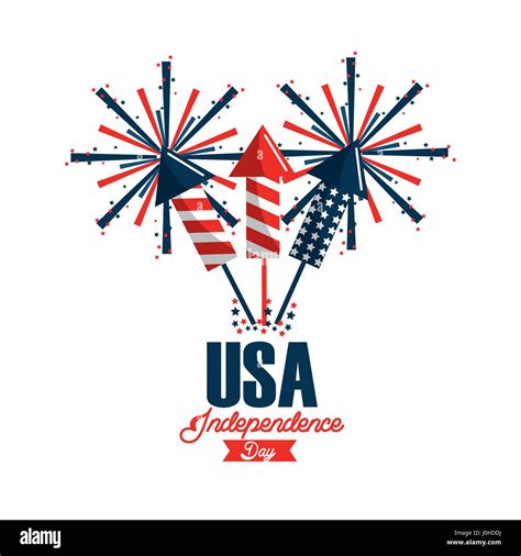 independence day with fireworks celebration Stock Vector Image & Art ...