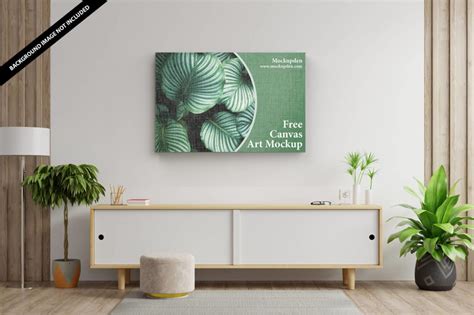 Free Canvas Art Mockup PSD Template - Mockup Den