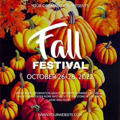 Fall Festival Instagram Flyer 112 Template Postermywall