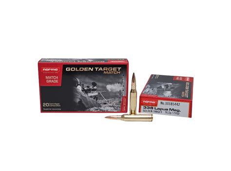 Norma Golden Target Match 338 Lapua Mag Ammo Hpbt 20 Ct