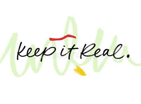 Keep It Real Vector Brush Calligraphy On Abstract Background