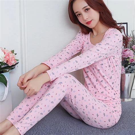 Buy Autumn Warm Thin Carton Pajamas Sets Spring 8