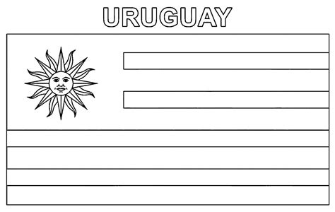 Dibujos De Bandera De Uruguay Para Colorear Dibujos Online