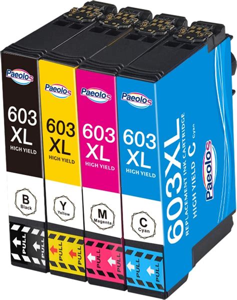 Paeolos 603XL Ink Cartridges Multipack For Epson 603 Ink Cartridges For