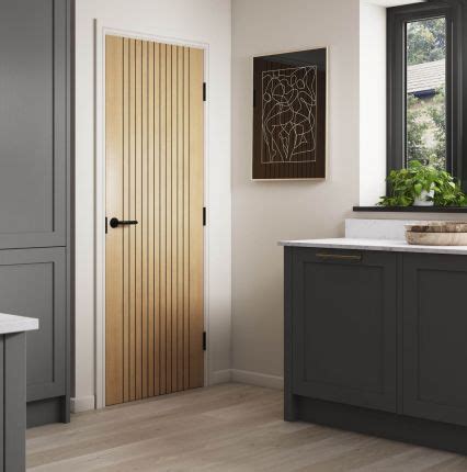 Aria Oak Laminate Pre Finished Internal Door JBK