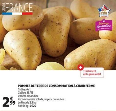 Promo Pommes De Terre De Consommation Chair Ferme Chez Auchan