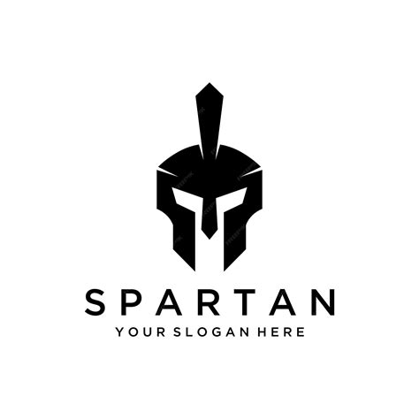 Premium Vector | Simple greek spartan warrior helmet logo template