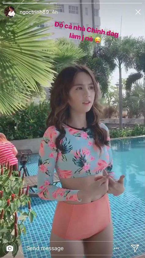 Chán khoe thân hình nuột nà Kỳ Duyên diện bikini kín triệt để vì lí do nàng nào cũng sợ