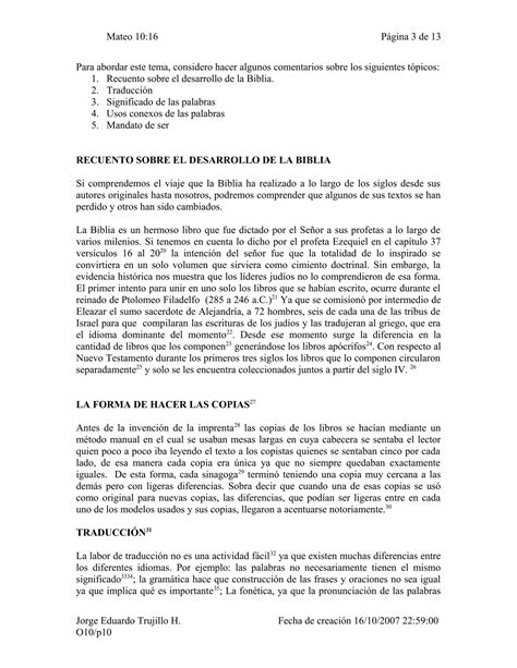 Notas a mateo 10 16version 1.5 | PDF