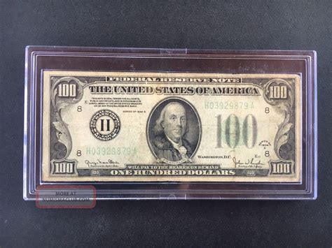 Us 1934 D One Hundred Dollar 100 Federal Reserve Note St Louis