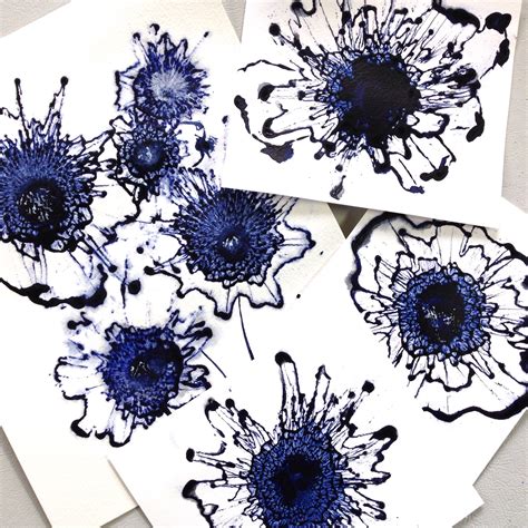 Modern Floral Art: Indigo Flower Painting Series - Gallery Zoo Art ...