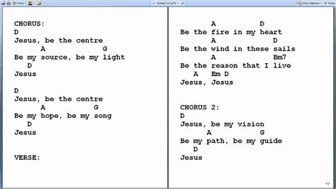 Jesus At The Center Guitar Chords