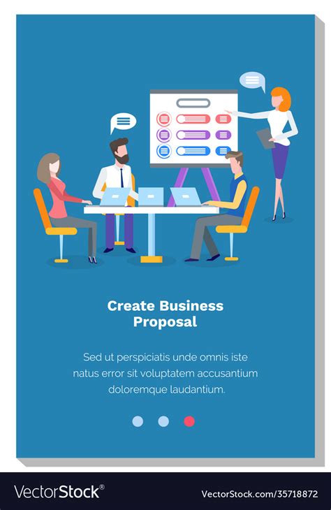 People Create Business Proposal Colleagues Make Vector Image