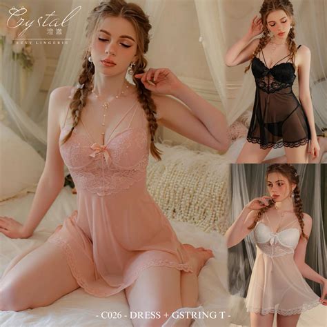 Crystal Lingerie Sexy Lingerie Dress Push Up Sleepwear Sexy Lingerie Women S Night Service