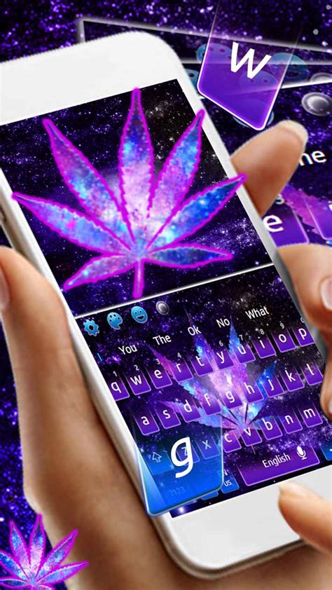 Blue Galaxy Weed Keyboard Theme App On Amazon Appstore