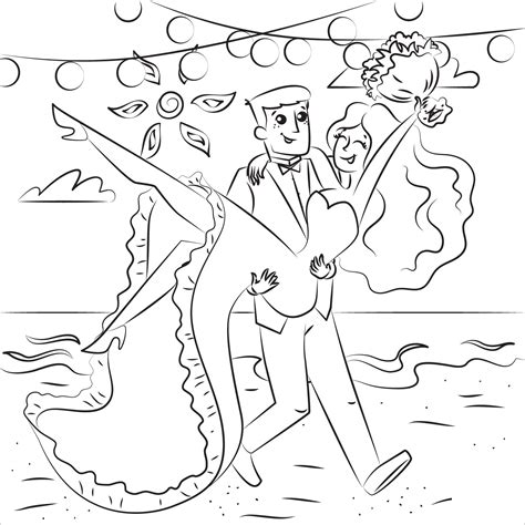 Bride And Groom Coloring Page ColouringPages