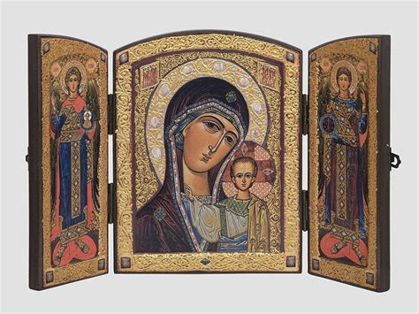 Складень: Казанская икона Божией Матери, Арх.Михаил, Арх.Гавриил ...