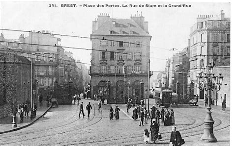 Brest Place Des Portes Carte Postale Ancienne Et Vue D Hier Et