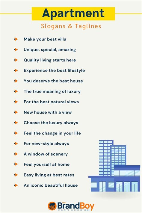 Apartment Slogans Apartment Taglines Marketing Slogans Business