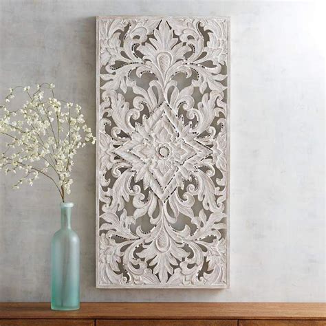 Pier Imports Lita Carved Wall Panel Carved Wood Wall Art Carved