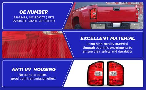 Amazon Autoone For Chevy Silverado Tail Light Assembly