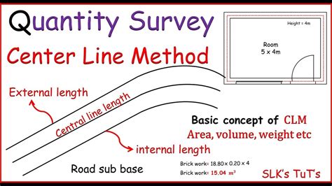 Quantity Survey Center Line Method Youtube