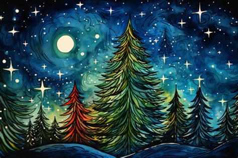 Forest On A Starry Night – Diamond Painting