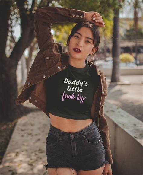 Daddys Little Fuck Toy Crop Top Shirt Ddlg Bdsm Etsy