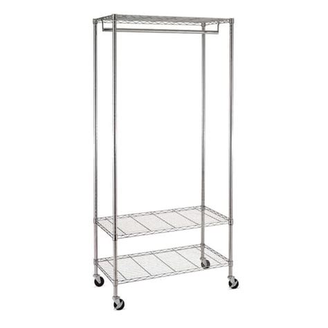 Honey Can Do Chrome Steel Clothes Rack 35 8 In W X 76 9 In H GAR