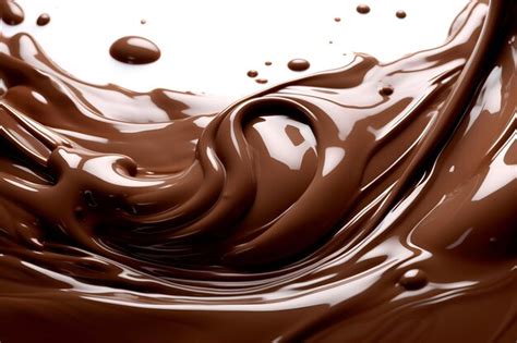 Premium Photo | A close up of a chocolate with a drop of water in the ...