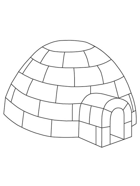 Igloo Colouring Pages