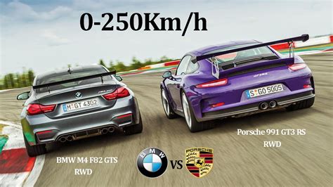 Comparative Bmw Vs Porsche M4 F82 Gts 500hp Vs 991 Gt3 Rs 500hp