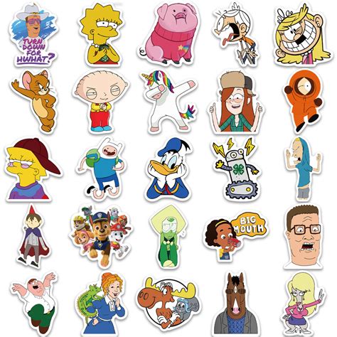 50pcs Cartoon Characters 1 Stickers – AU Sticker World