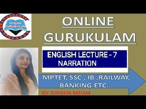 English Lecture Narration Mptet Ssc Ib For All Competitive