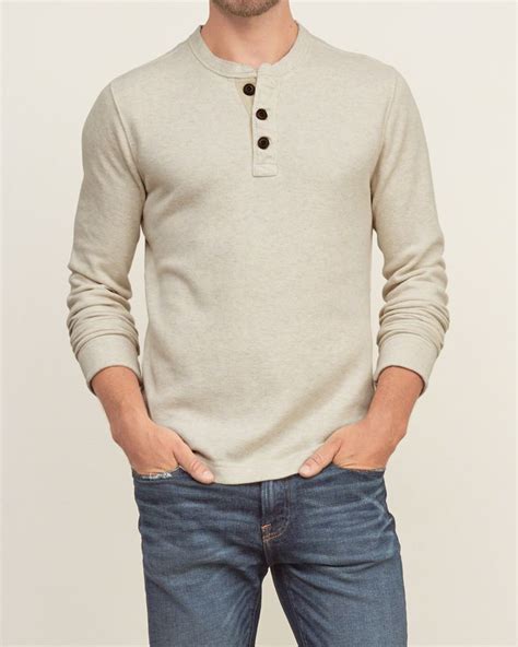 Mens Muscle Fit Cotton Henley Mens Tees Henleys Abercrombie