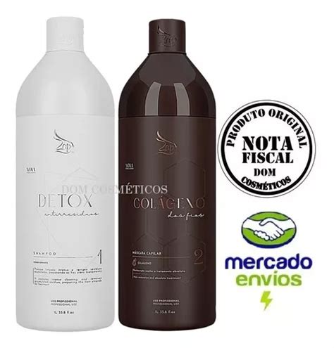 Progressiva Zap Colágeno Fios Detox Collagenoplastia Kit Parcelamento