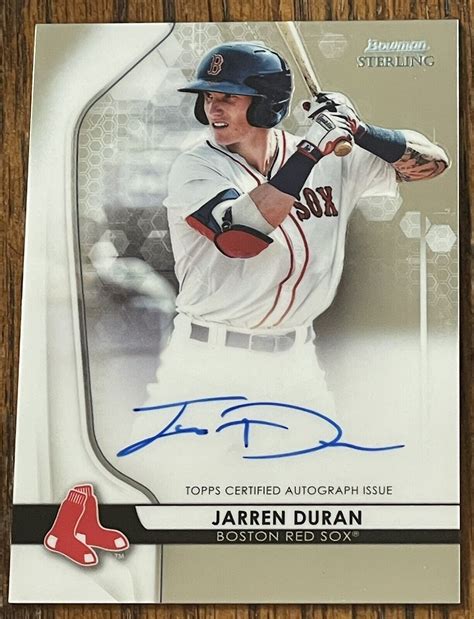 2020 Jarren Duran Bowman Sterling Rc Auto Red Sox Ebay